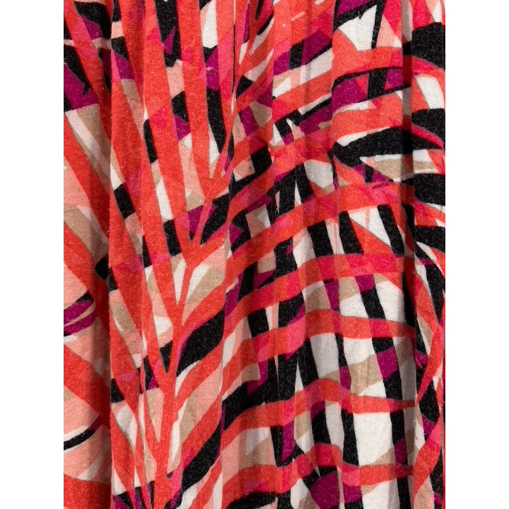 MOTHERHOOD Women's Red-Cream Floral Maxi Skirt SZ L