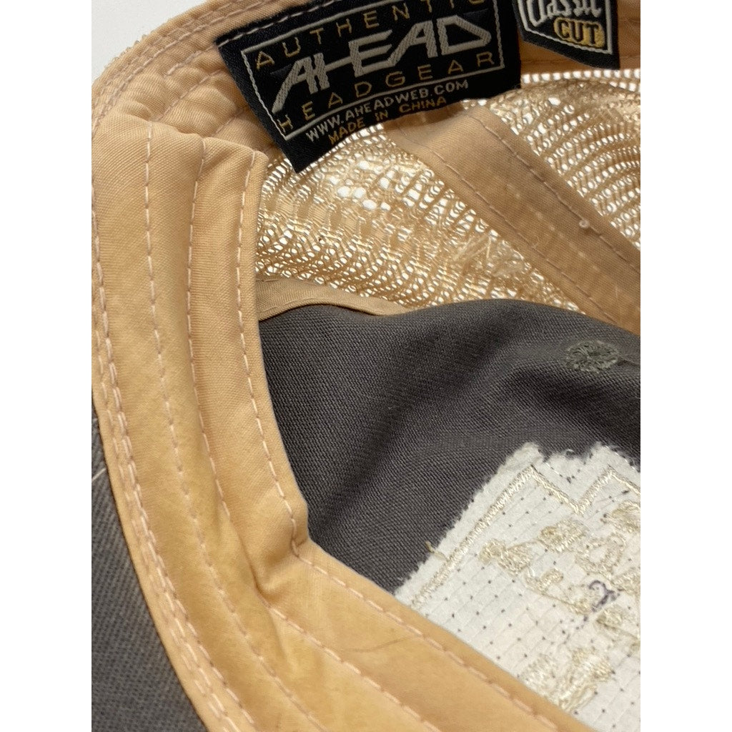 AHEAD HEADGEAR Men’s Tan-Gray Mesh Seattle Space Needle SnapBack SZ OS