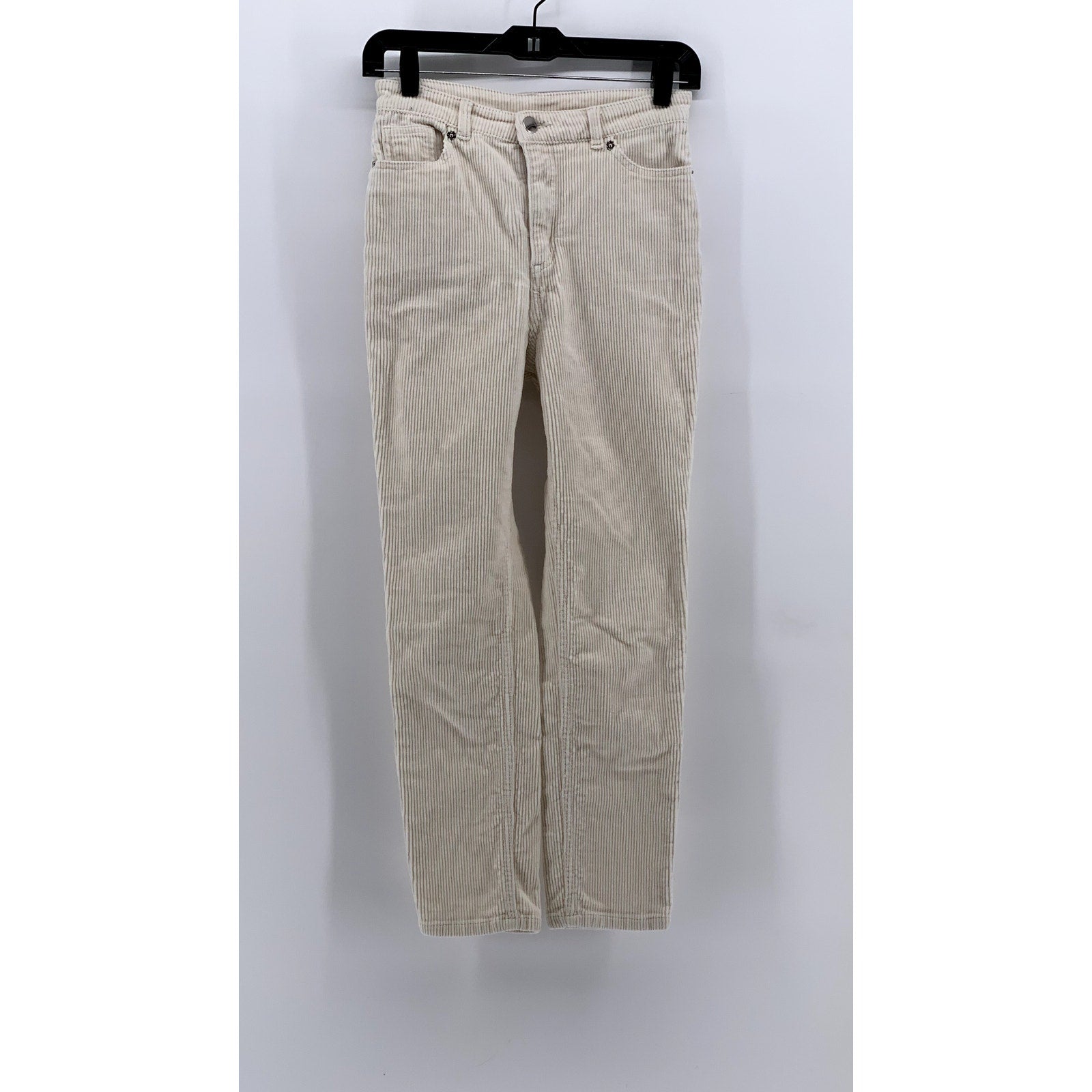 MONKI Women's Beige Corduroy Slim Leg Pants SZ 34(US2)