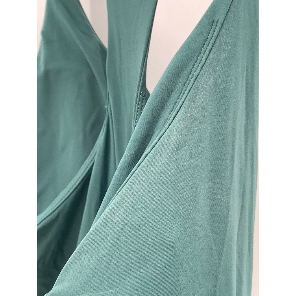 UNBRANDED Women's Plus Green Racerback Maxi Dress SZ 1X