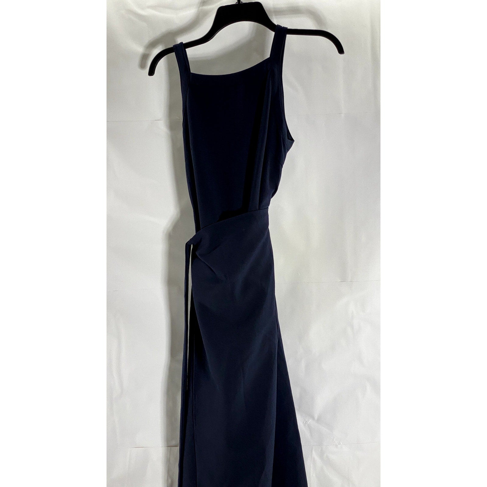 C & L COLLECTION Women's Navy Halter Sleeveless Wrap Midi Dress SZ L