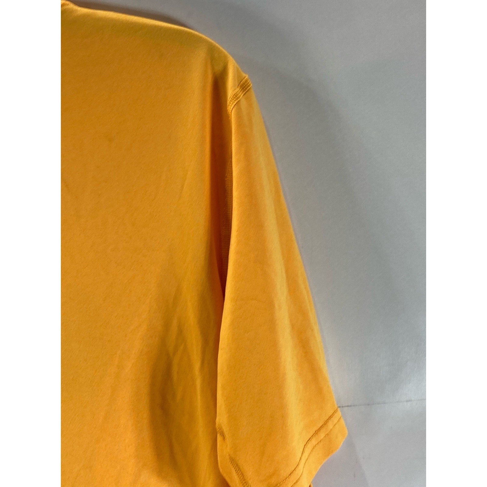NIKE Men’s Yellow/Navy Dri-Fit Crewneck Short Sleeve Large Swoosh T-Shirt SZ M