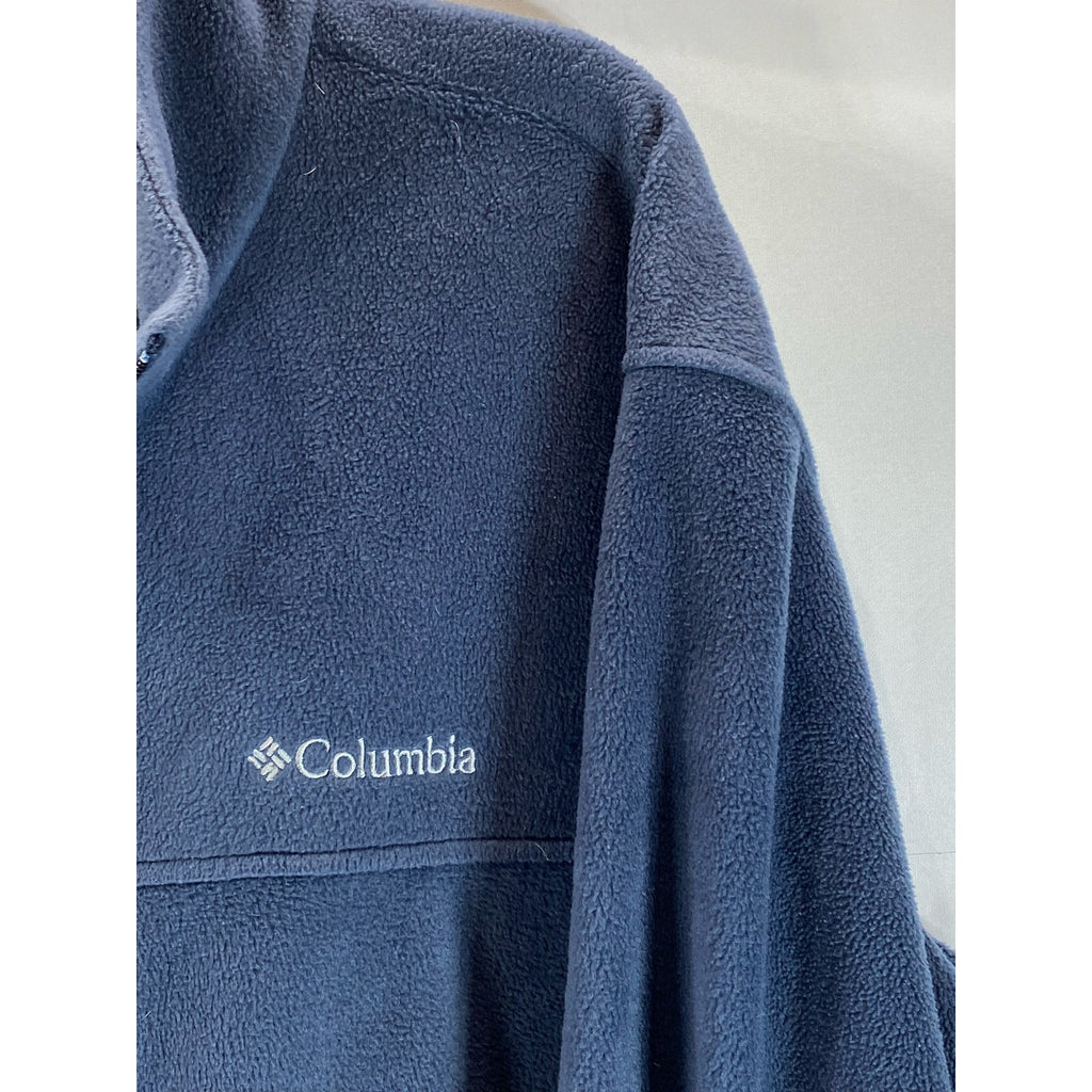 COLUMBIA Sportswear Men's Blue Granite Mountain Fleece Zip-Up Jacket SZ 2XL