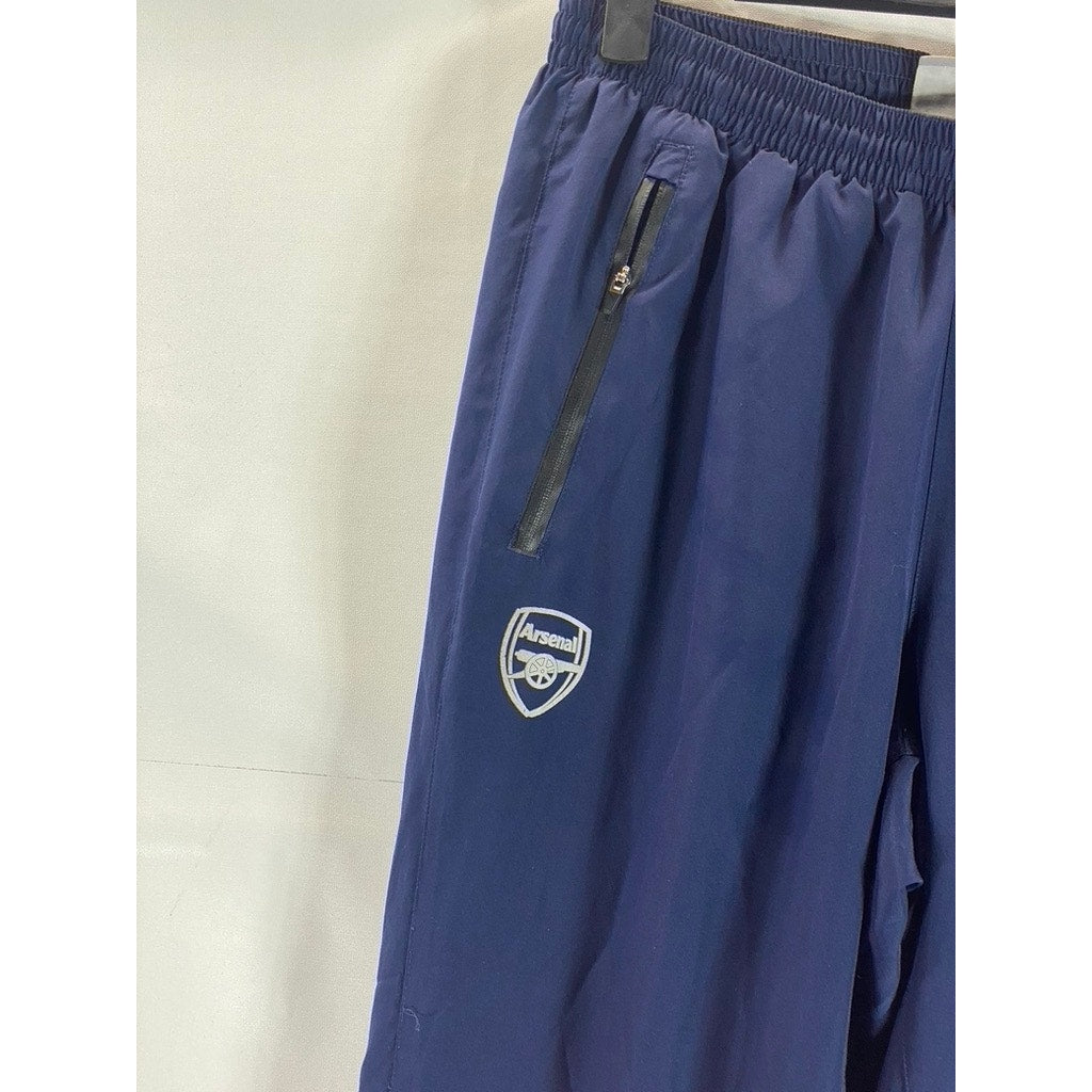 PUMA Men's Navy Arsenal Zipper-Pockets Pull-On Track Pant SZ M