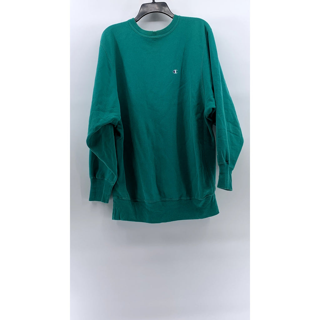 CHAMPION Men's Green Vintage Crewneck Reverse Weave Long Sleeve Sweatshirt SZ2XL