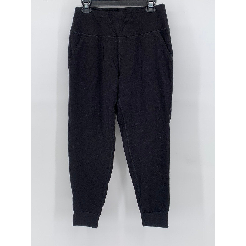 ATHLETIC WORKS Women's Black Solid Jogger Sweatpants SZ M