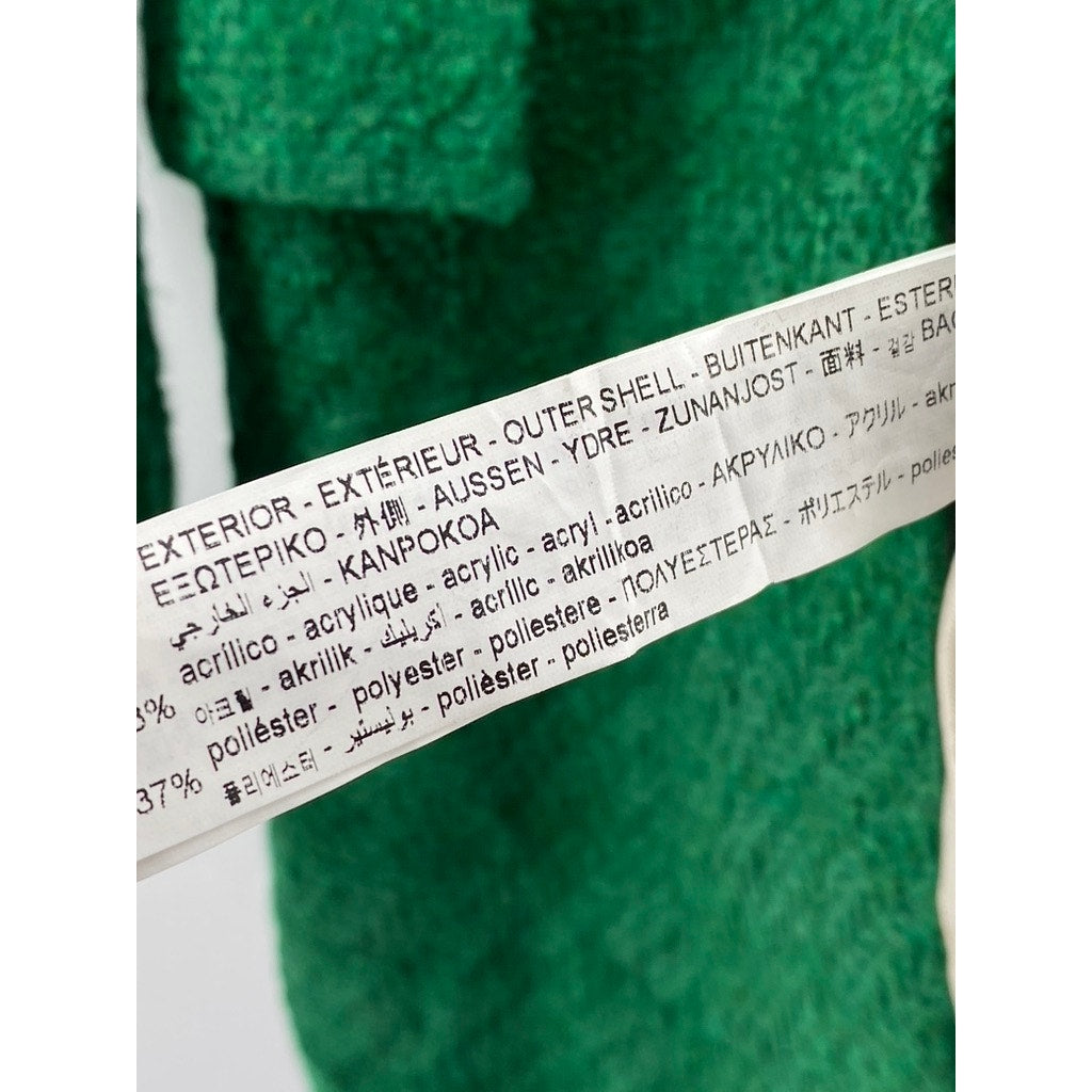ZARA Women’s Dark Green Tweed Double-Breast Long Sleeve Peak Collar Blazer SZ XS