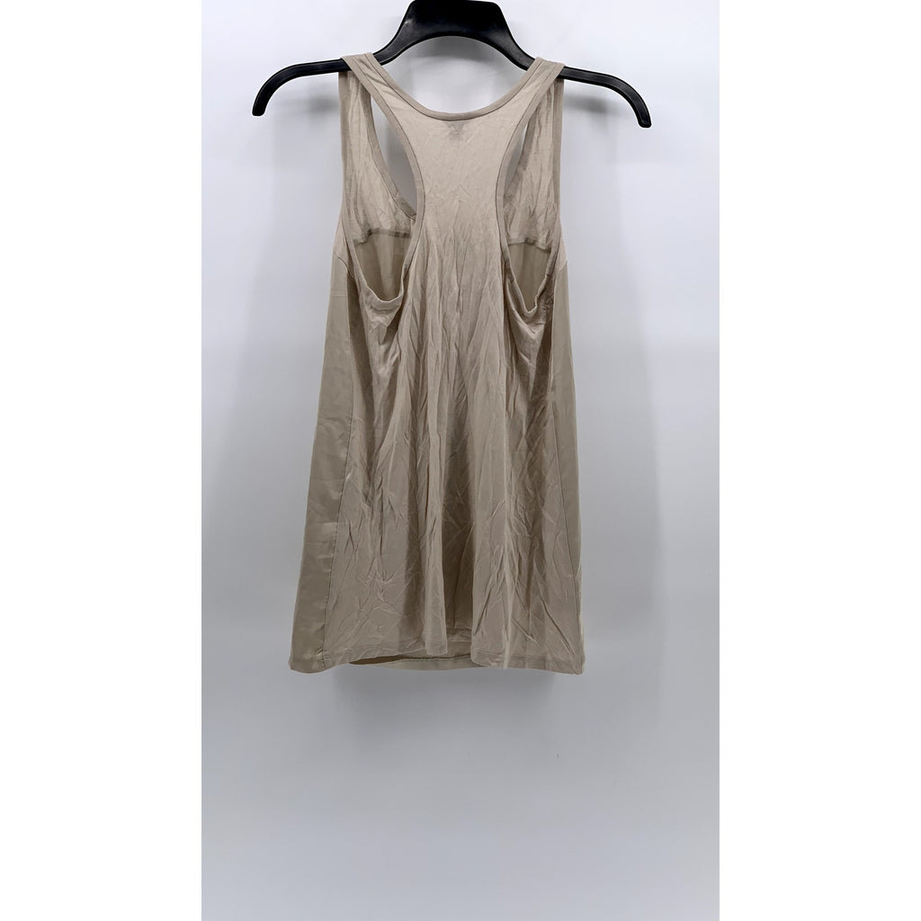 ANN TAYLOR Women’s Beige Satin Scoop-Neck Lightweight Tank Top SZ XS