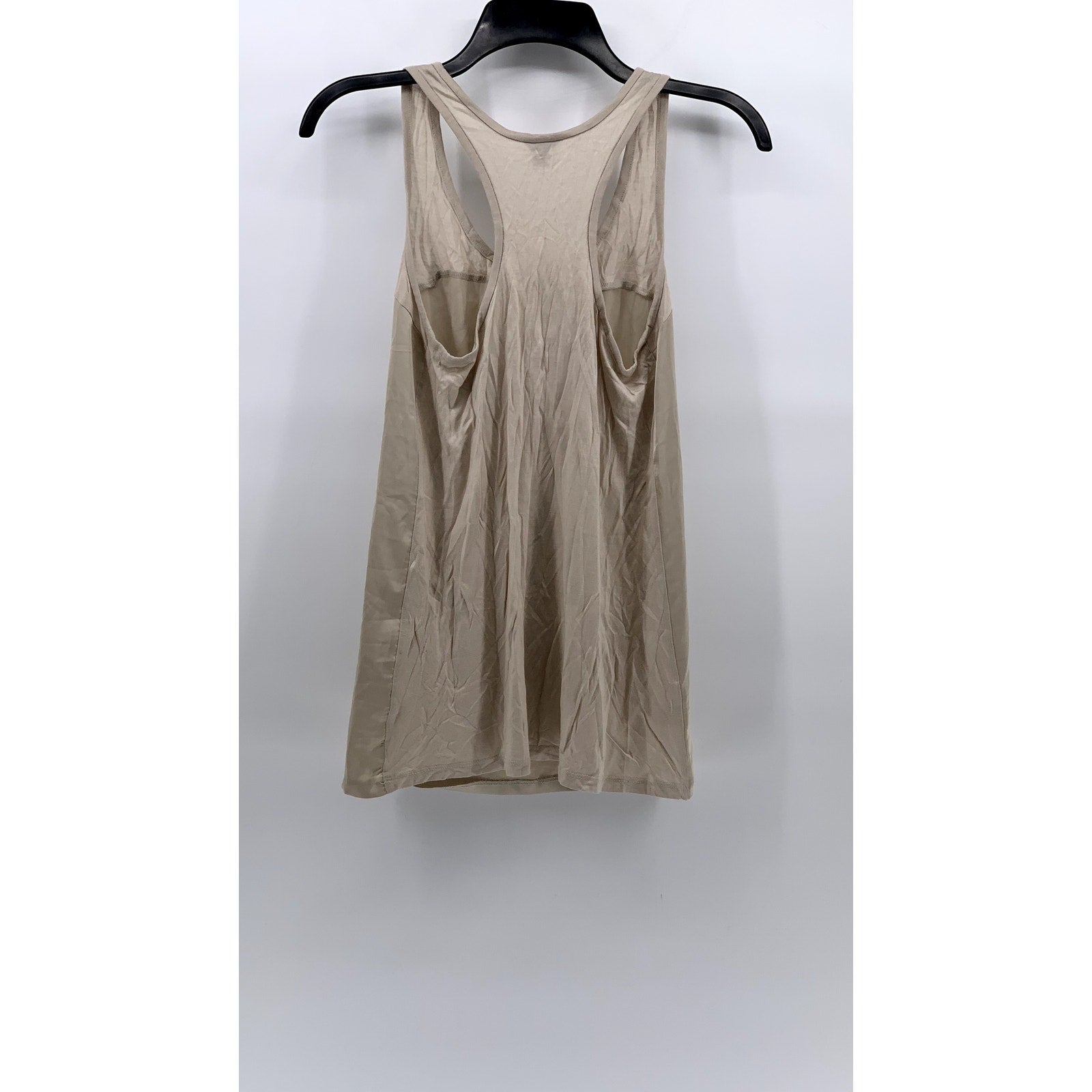 ANN TAYLOR Women’s Beige Satin Scoop-Neck Lightweight Tank Top SZ XS