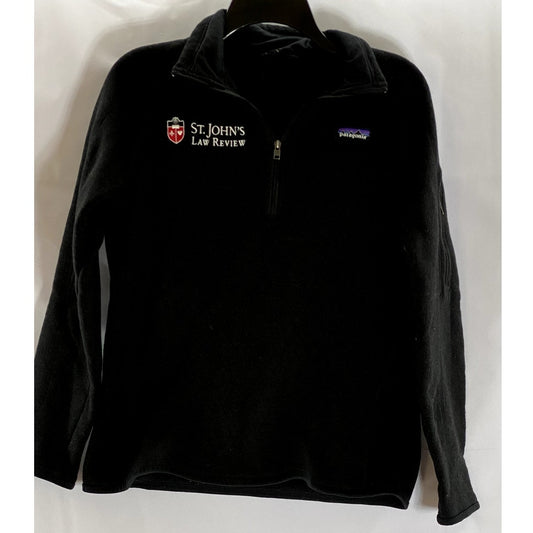 PATAGONIA Women's Black Quarter-Zip Fleece Pullover Sweater SZ L