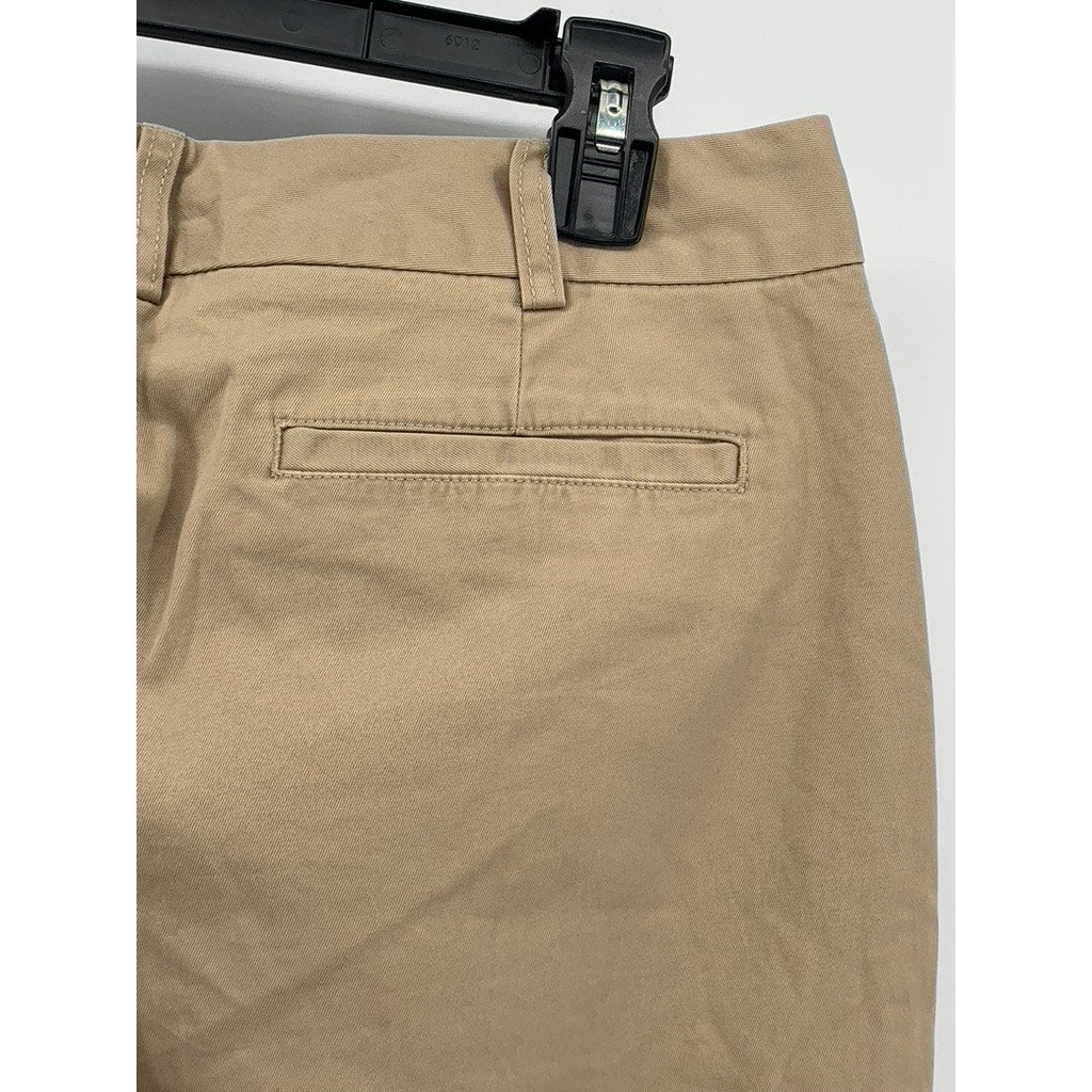 LANDS END Women’s Tan Solid Fit 2 Straight-Leg Chino Pants SZ 6