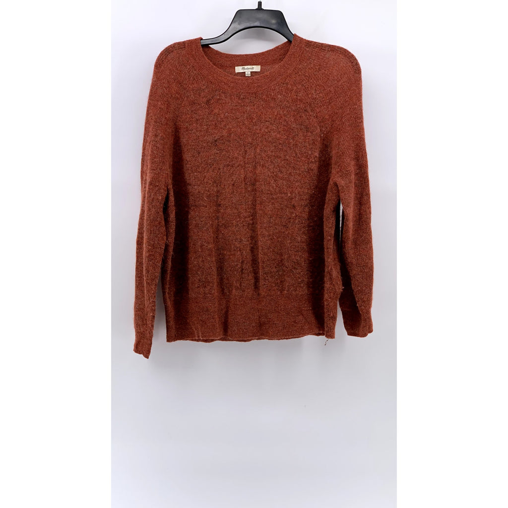 MADEWELL Women's Heather Brick Elliston Crewneck Crop Pullover Sweater SZ S