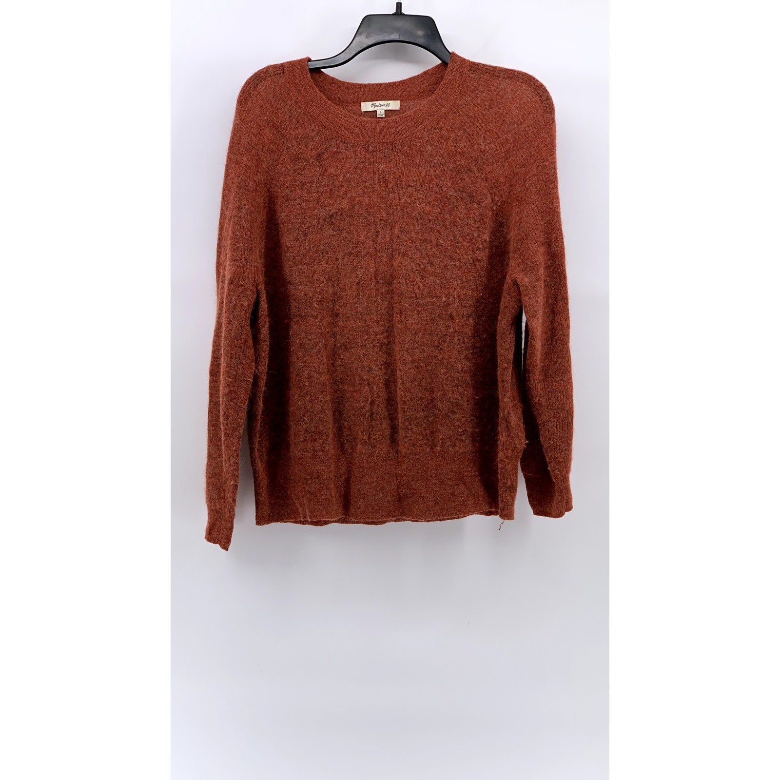 MADEWELL Women's Heather Brick Elliston Crewneck Crop Pullover Sweater SZ S