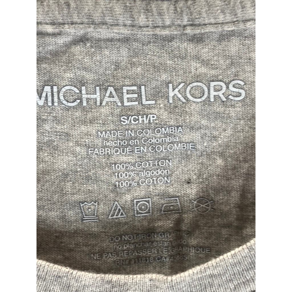 MICHAEL KORS Men's Gray Camo Graphic Crewneck Short Sleeve T-Shirt SZ S