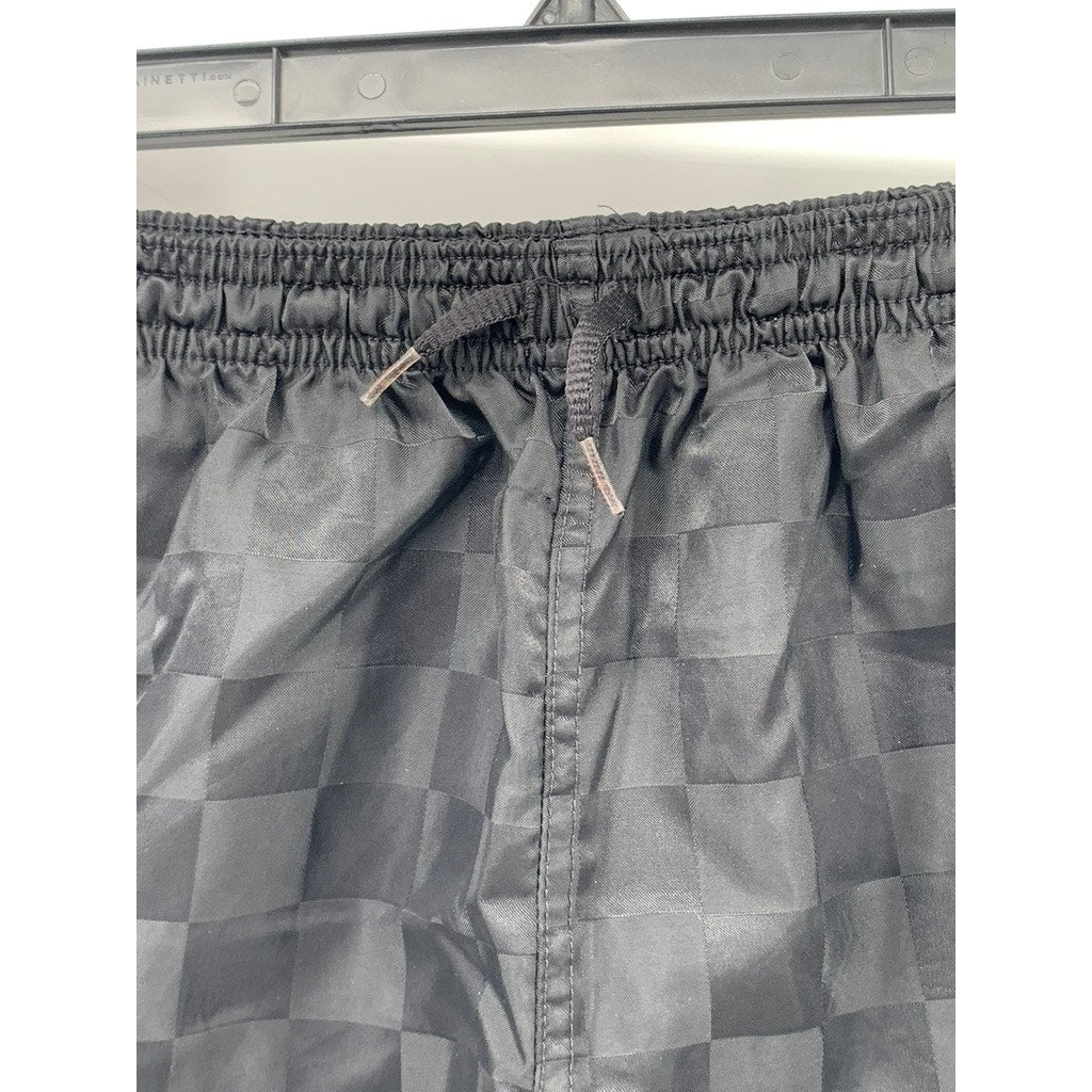 UMBRO Women's Black Checkered Board Pull-On Shorts SZ L