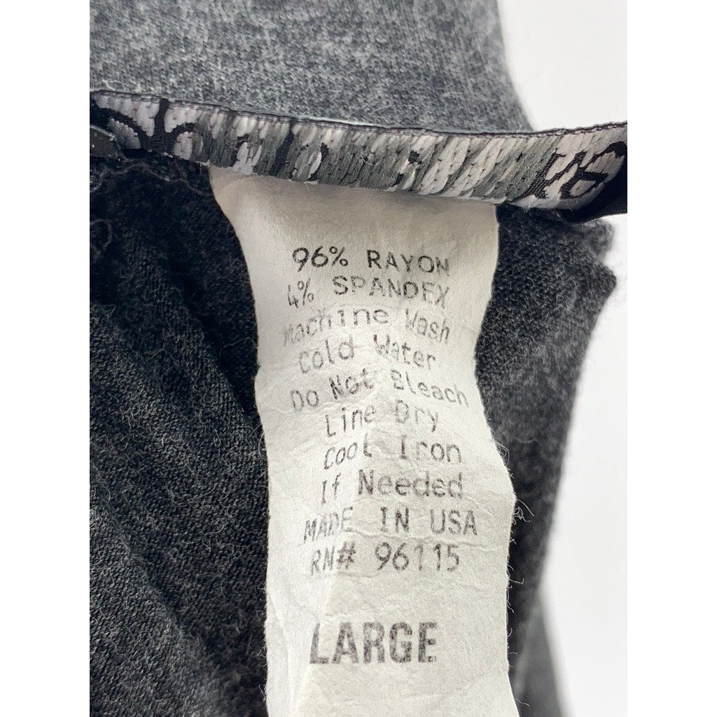 DOUBLE TAKE Women's Charcoal Gray Maxi Skirt SZ L