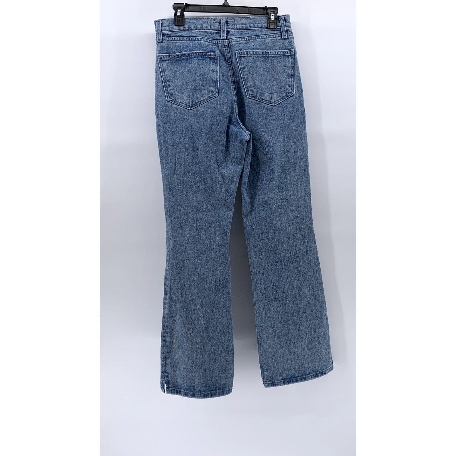 EMSIG Women's Medium Wash Blue Denim Straight-Leg Regular-Fit Jeans SZ M