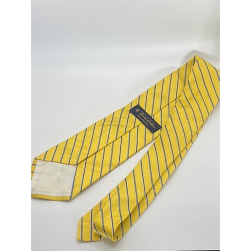 BROOKS BROTHERS Men's Yellow/Blue Striped Tie
