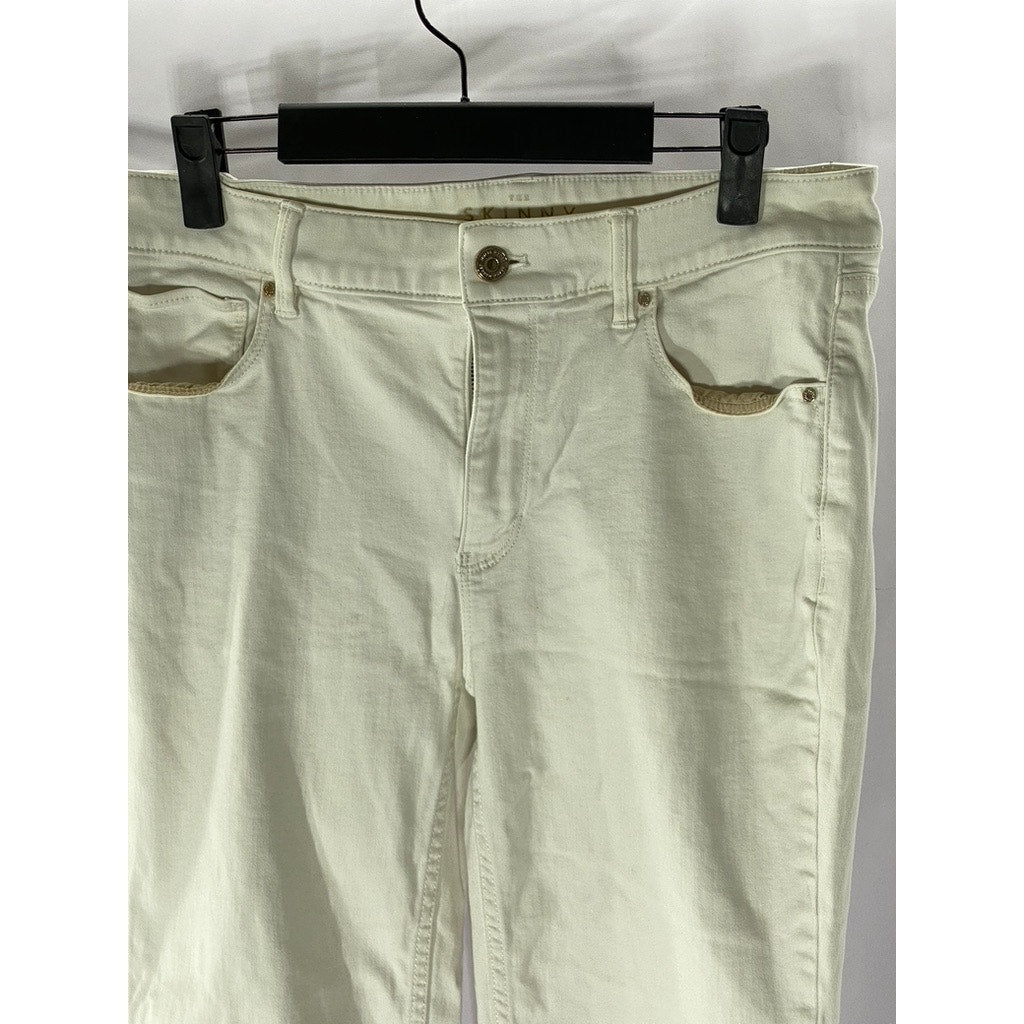 WHITE HOUSE BLACK MARKET Women's White High-Rise The Skinny Cropped Jean SZ 8