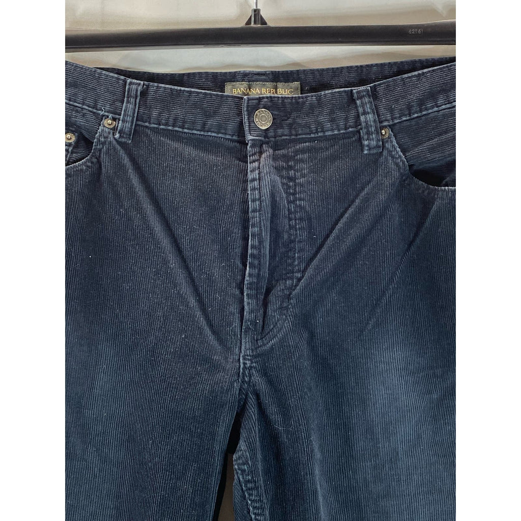 BANANA REPUBLIC Men's Navy Corduroy Straight-Leg Five-Pocket Pant SZ 35X30