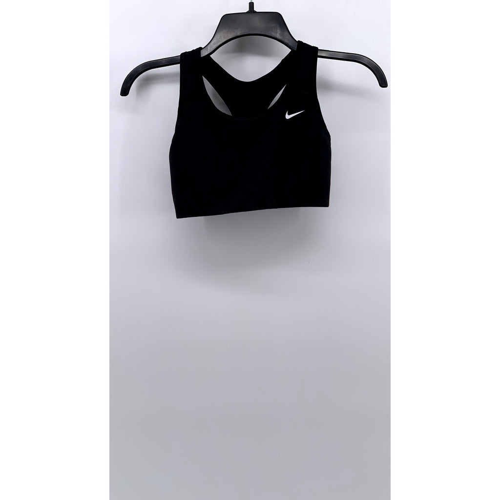 NIKE Women's Black Swoosh Racerback Sports Bra SZ S