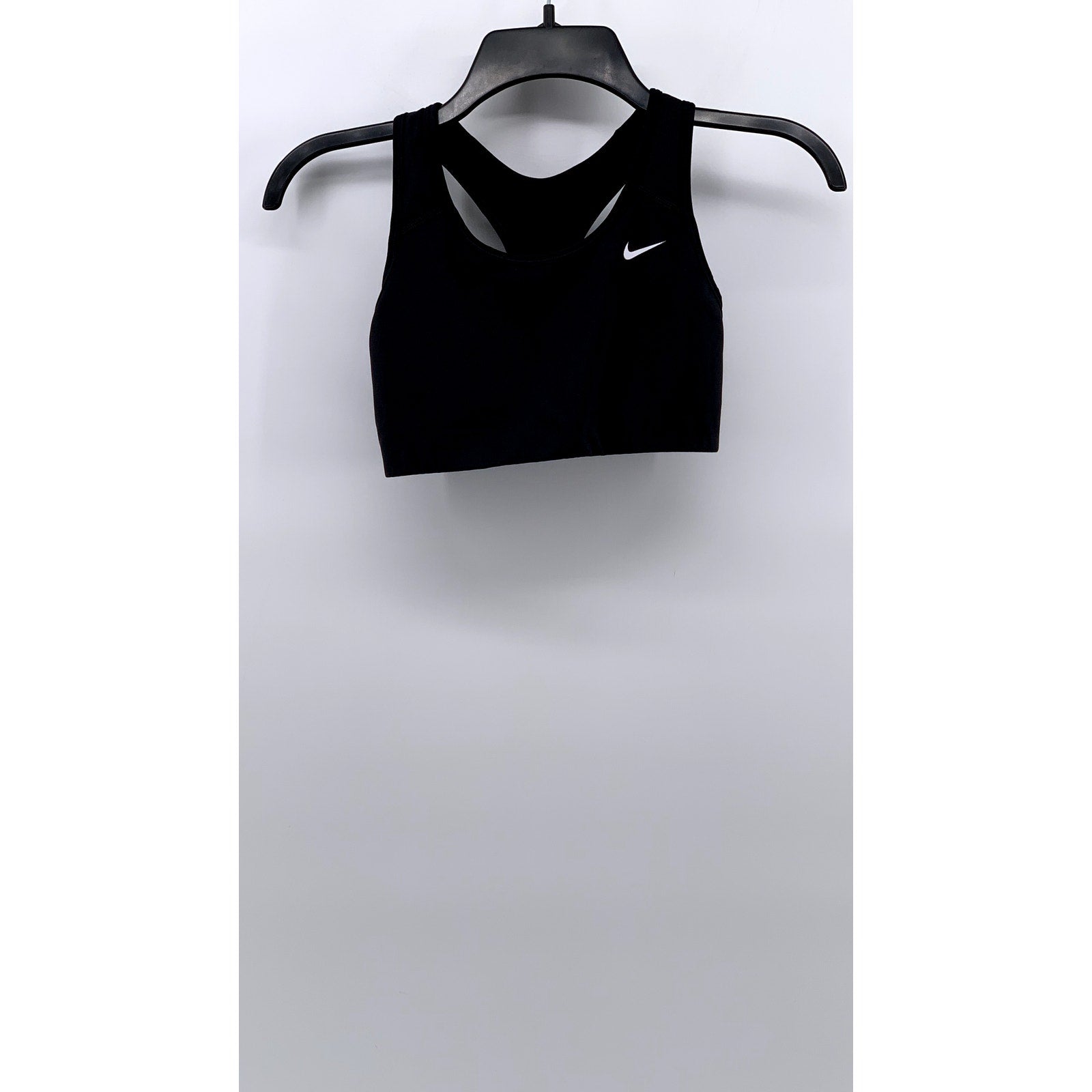 NIKE Women's Black Swoosh Racerback Sports Bra SZ S