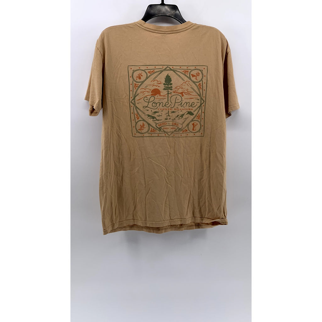 ASCOLOUR Men's Tan Graphic Short Sleeve T-Shirt SZ L