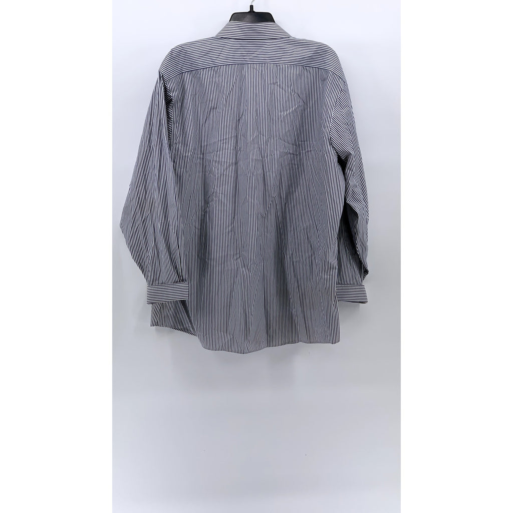 BROOKS BROTHERS Men's Blue-White Striped Button-up Long Sleeve Shirt SZ 17.5-34