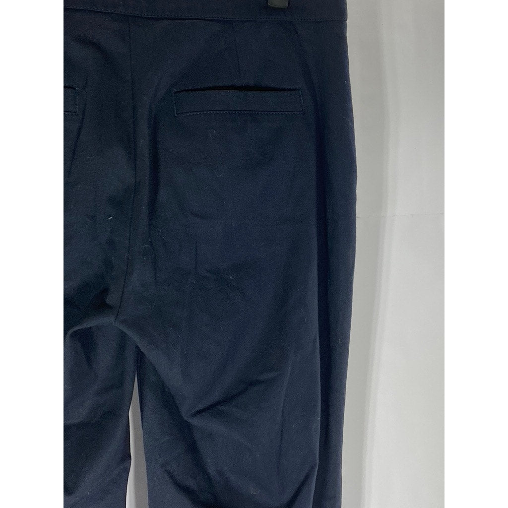 BANANA REPUBLIC Women's Navy Avery Button-Front Straight-Leg Ankle Pant SZ