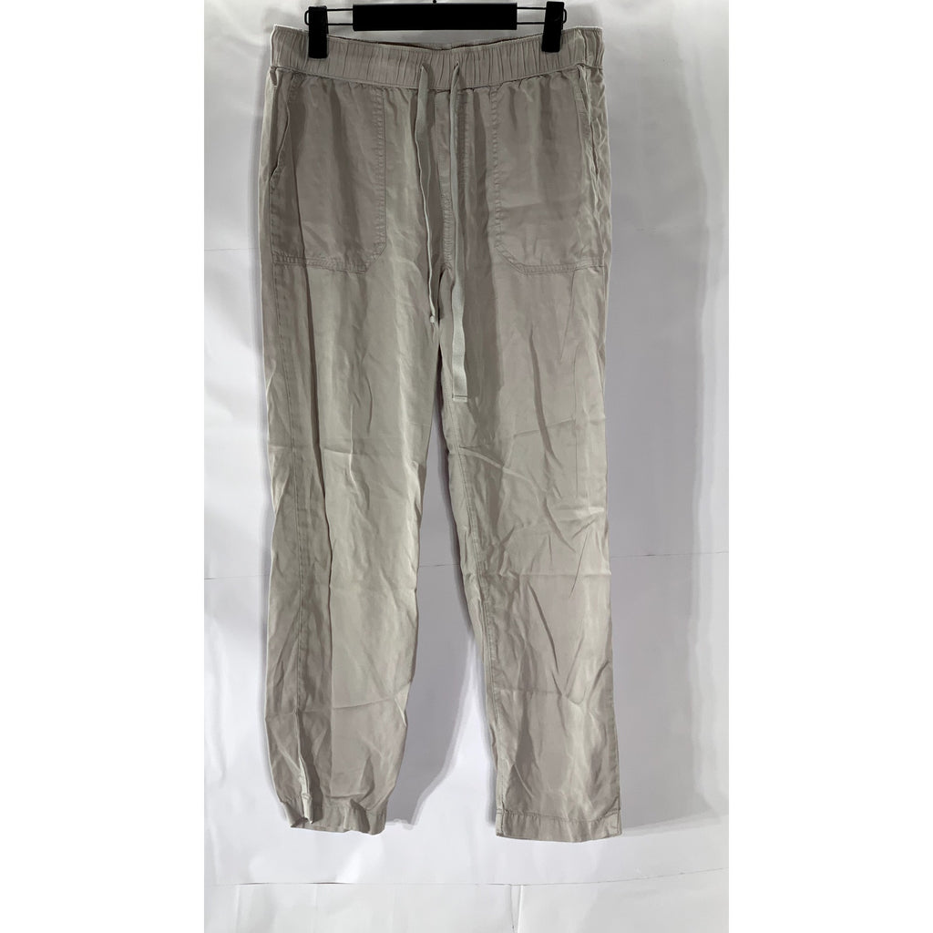 BE COOL Women's Light Gray Lightweight Drawstring The Lara Ankle Pant SZ M