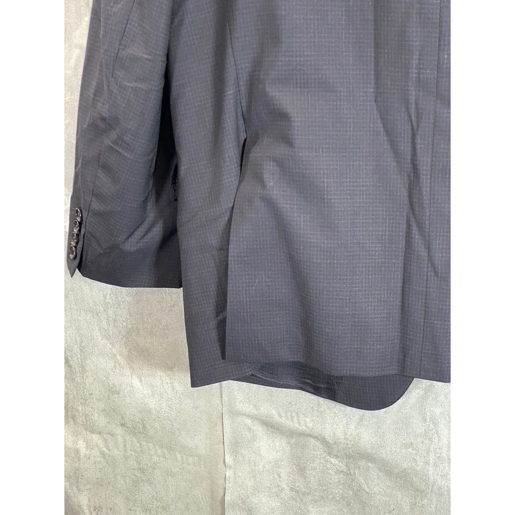 BOSS HUGO BOSS Men's Black Classic-Fit Super 100 Wool Two-Button Blazer SZ 44R
