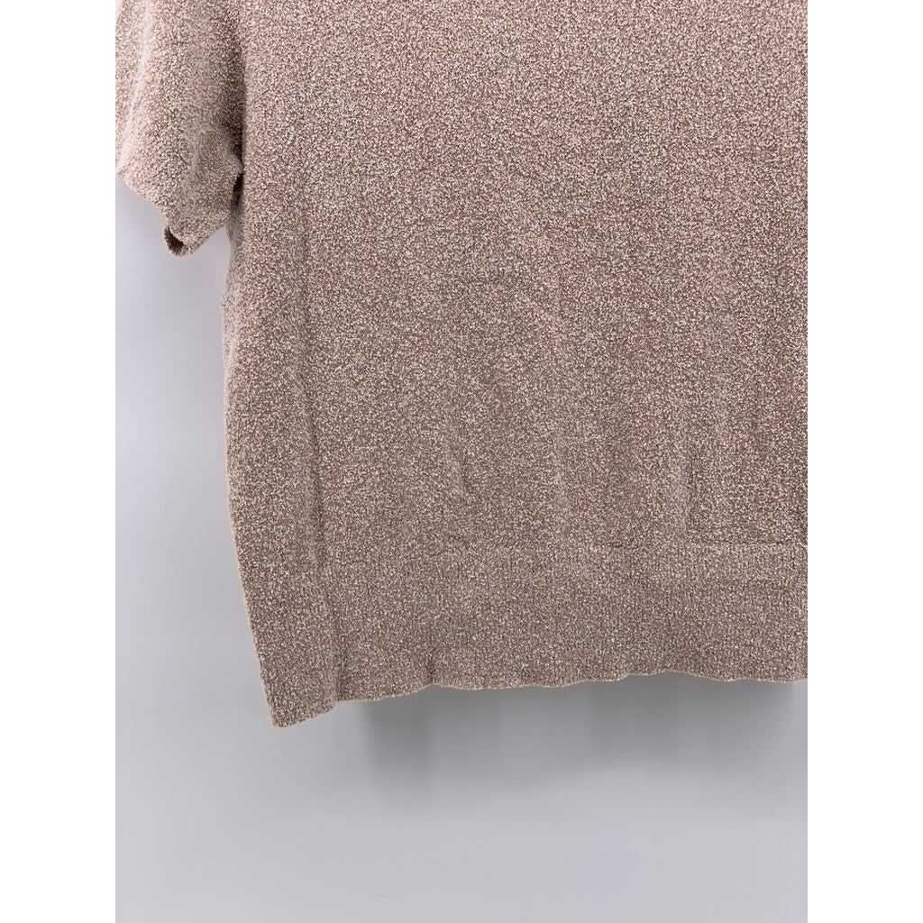 ANN TAYLOR FACTORY Women's Beige Knit Cotton-Blend Sweater Top SZ M