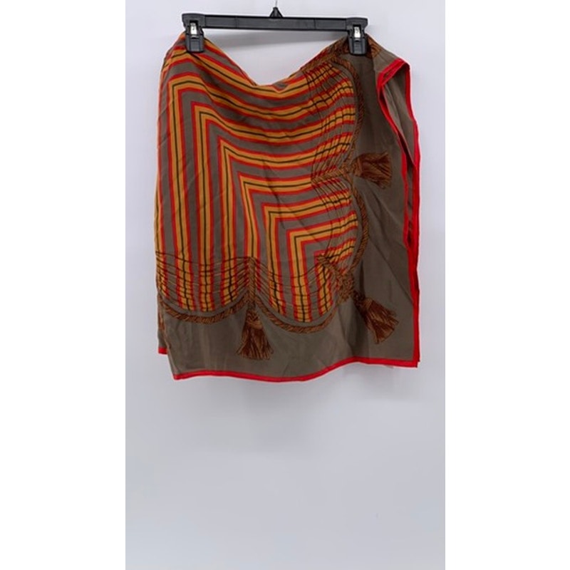 SANDRA ROTH CIAO SPORT Women's Brown Printed Silk Lightweight Scarf