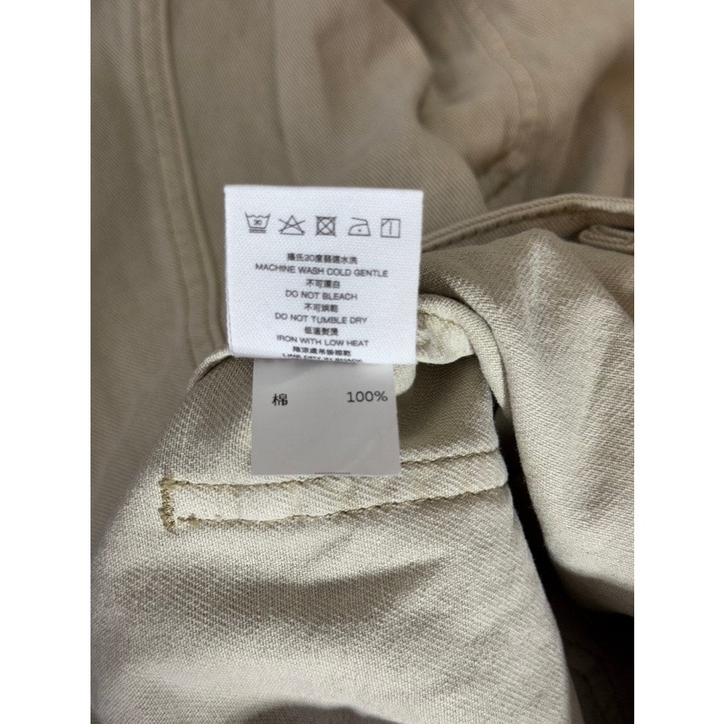 PAZZO Women's Beige Denim A-Line Midi Skirt SZ S