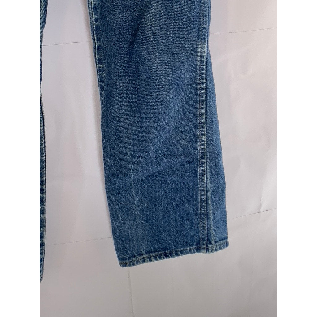 RUSTLER Men's Vintage Blue Denim Four-Pocket Bootcut Jeans SZ 31X32