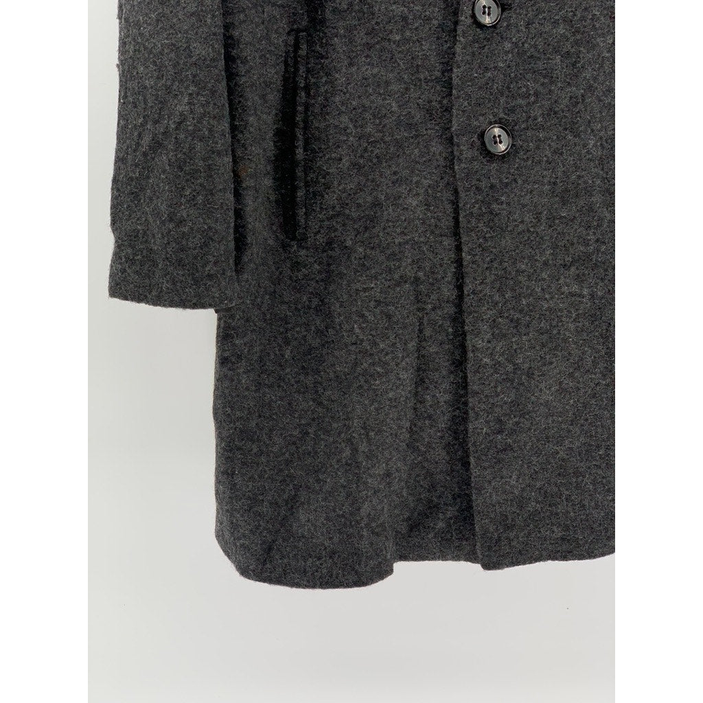 ZARA Men's Charcoal Wool-Blend Two Button Coat SZ S