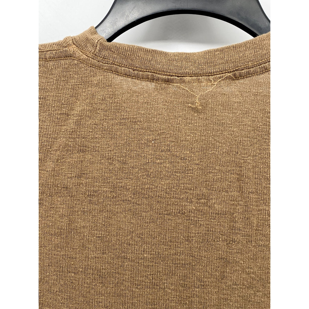 JUNGMAVEN Men's Brown Knit Crewneck Short Sleeve Lightweight Casual T-Shirt SZ L