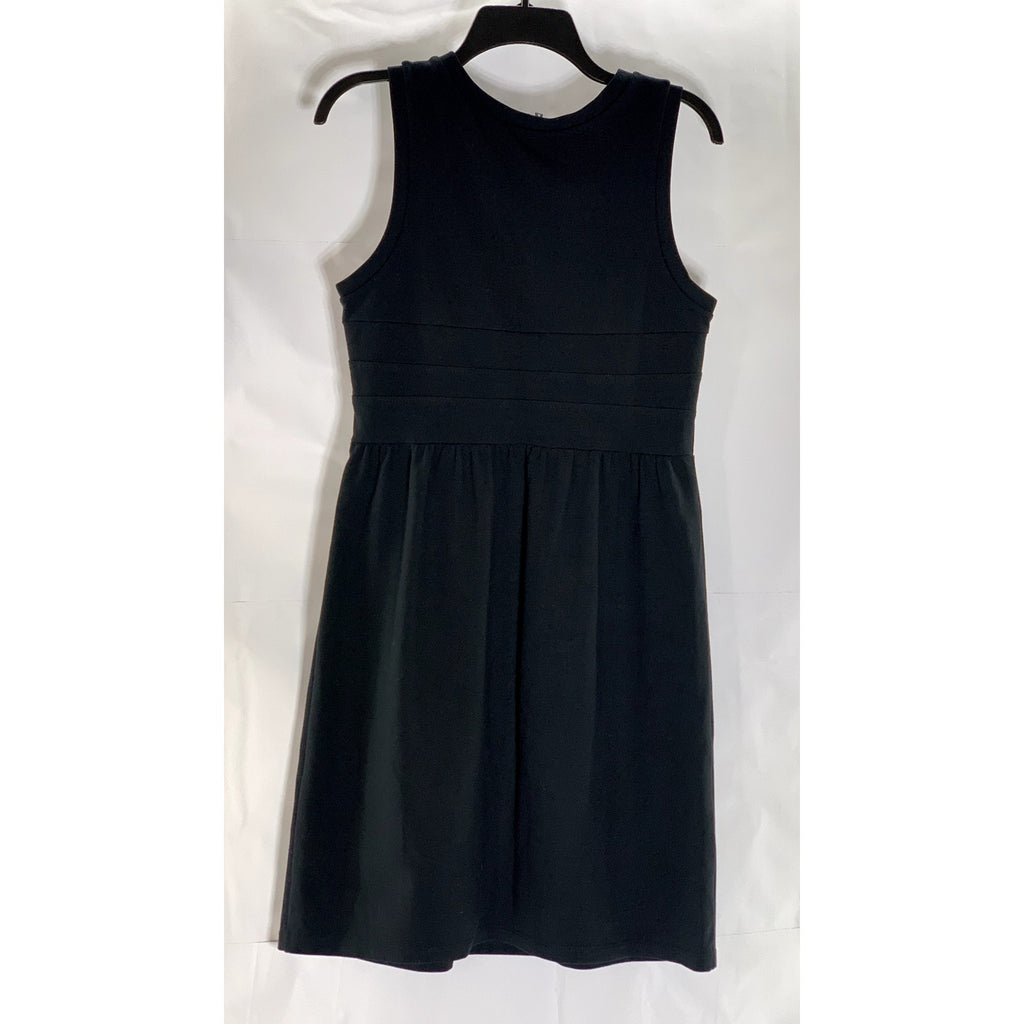 THEORY Women's Black Solid Crewneck Sleeveless Sheath Mini Dress SZ 8
