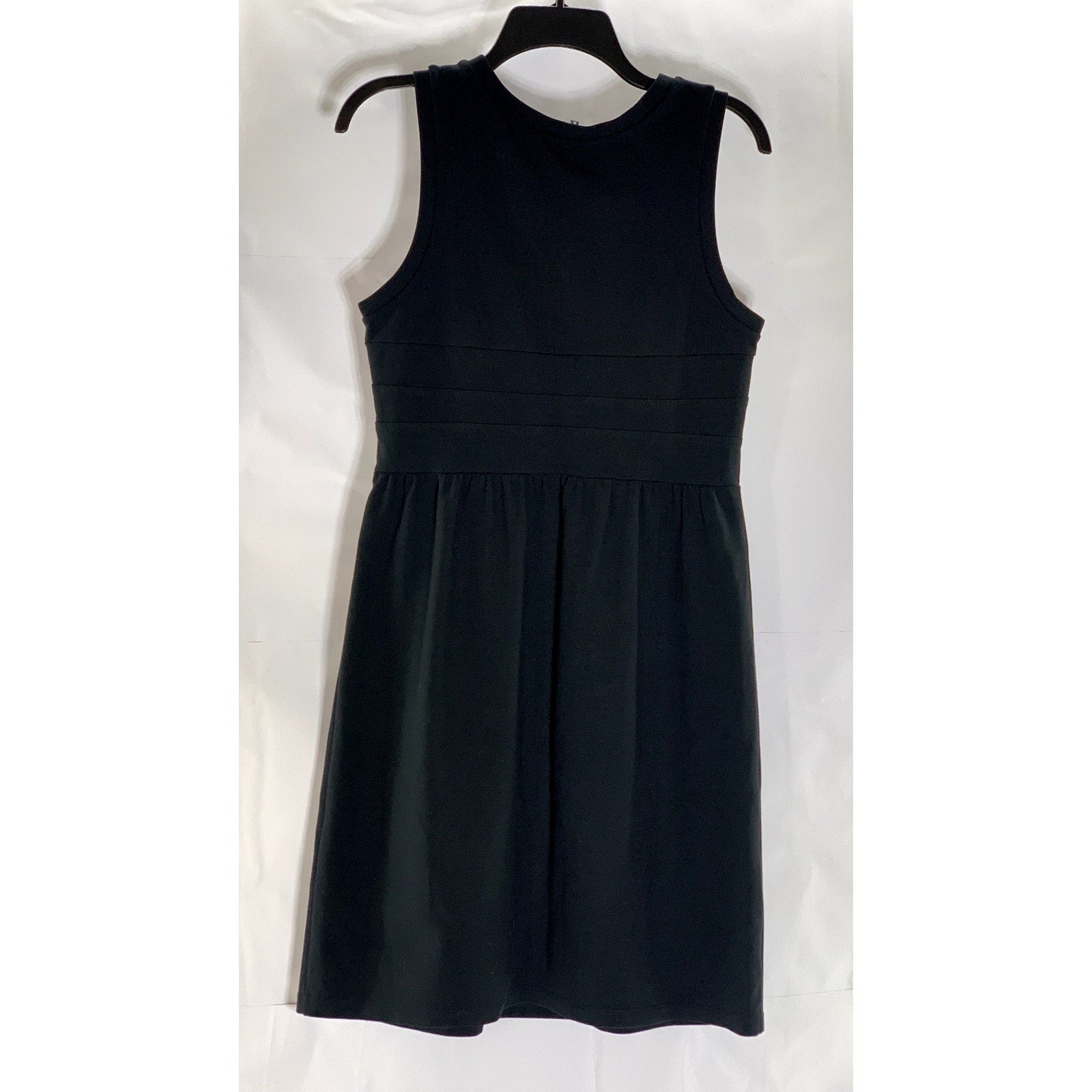 THEORY Women's Black Solid Crewneck Sleeveless Sheath Mini Dress SZ 8