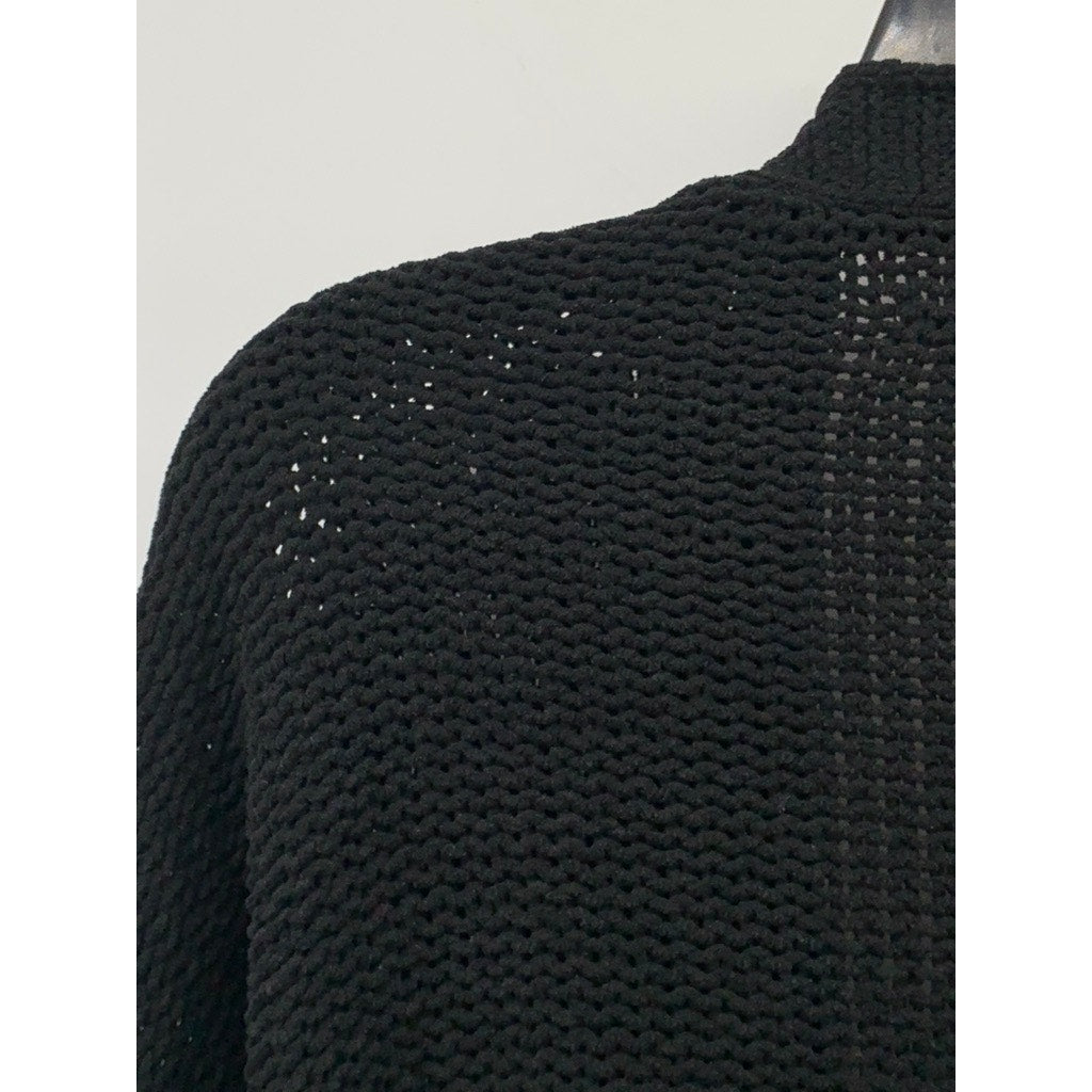AMERICAN EAGLE Women's Black Knit Open-Front Long Sleeve Cardigan SZ XS/S