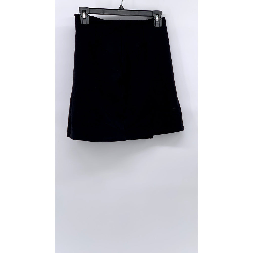 QINGHUAZHU Women's Black Pleated Mini Skirt SZ L