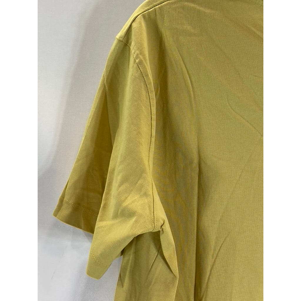 ZARA Men's Yellow Relaxed-Fit Crewneck Short Sleeve T-Shirt SZ M