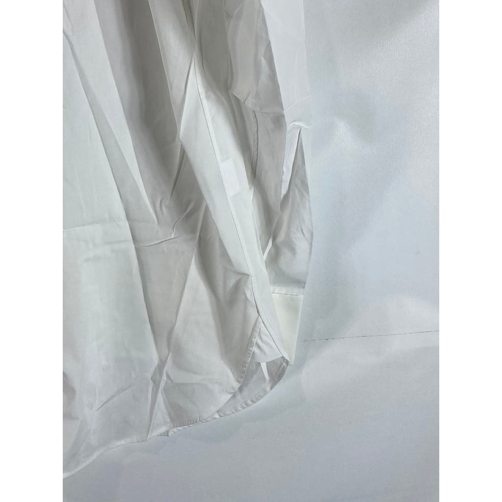 IKE BEHAR Men's Solid White Evening Cotton Button-Up Dress Shirt SZ 17 34/35