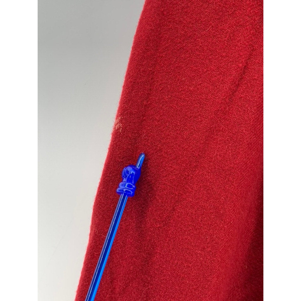 TOGETHER Women's Red Vintage Wool-Blend Pleated High-Rise Pants SZ 10