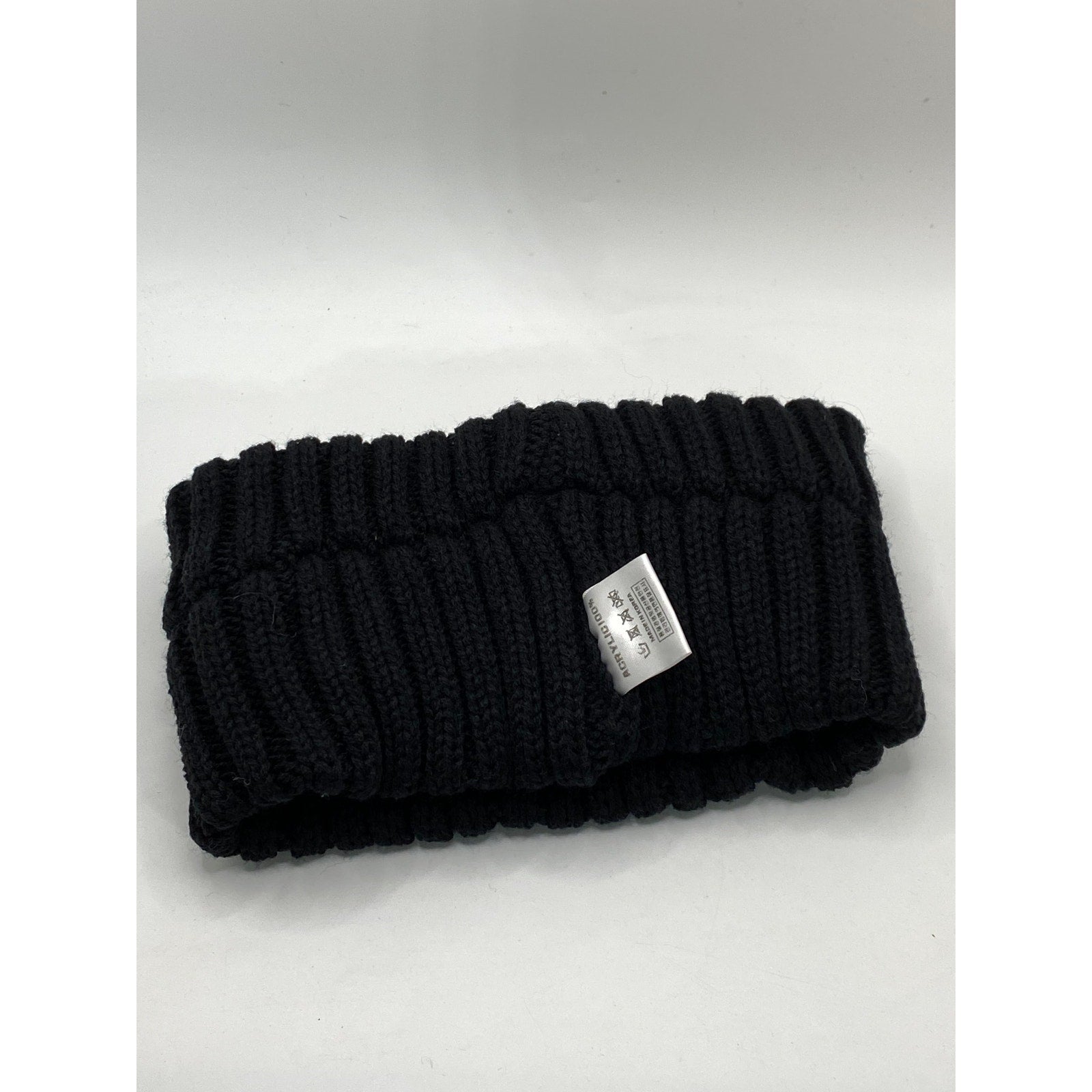 CRANK Women's Black Knit Logo Winter Headband SZ OS