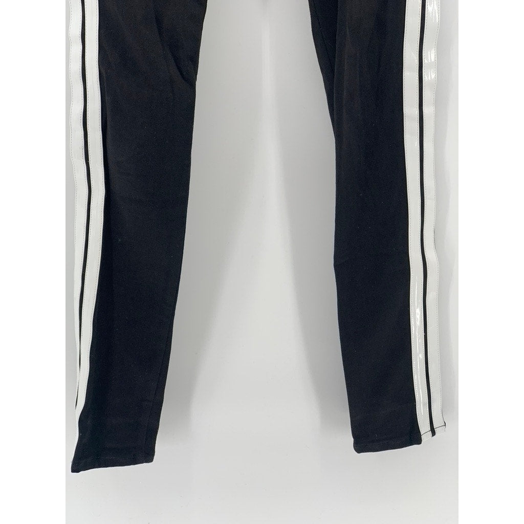 RAG & BONE/JEAN Women's Black-White Double-Stripe Slim-Leg High-Rise Jeans SZ 26