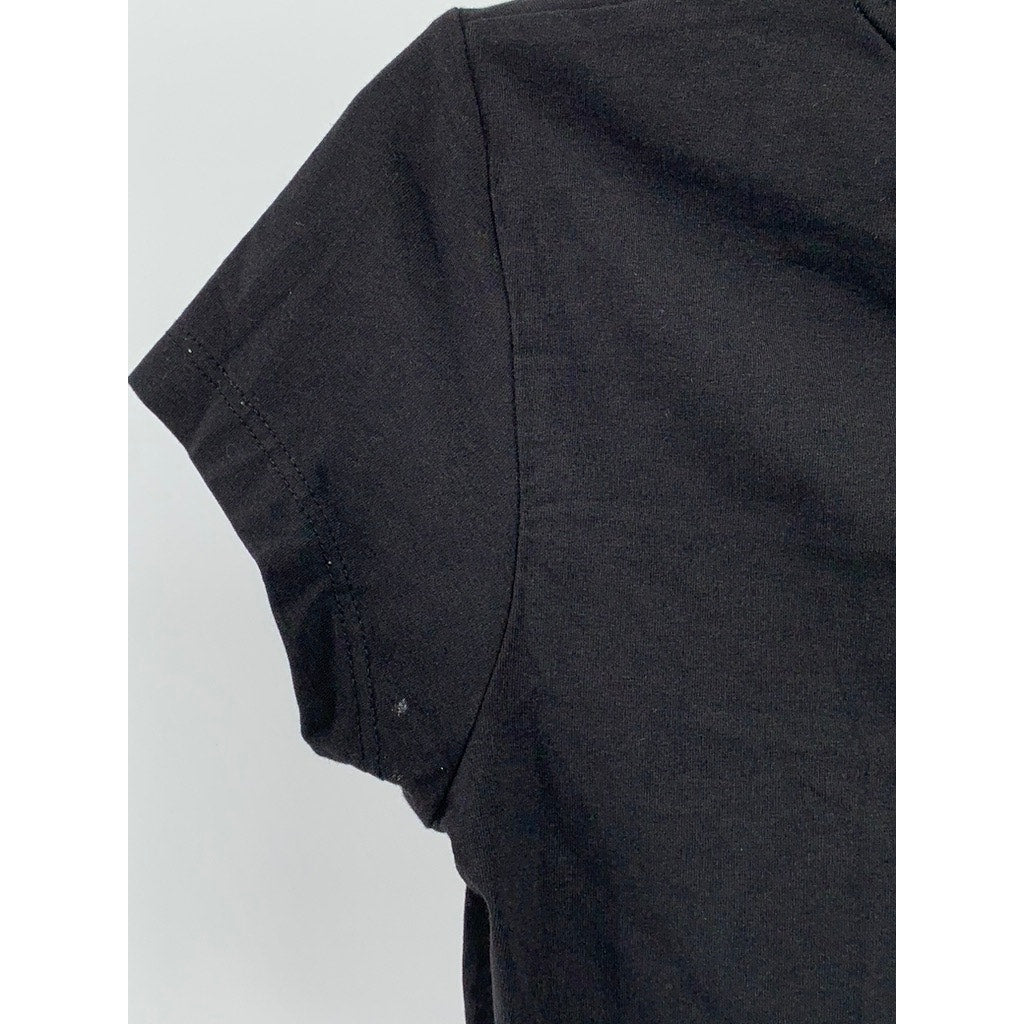 CALVIN KLEIN JEANS Women's Black Logo Institutional Baby T-Shirt SZ S