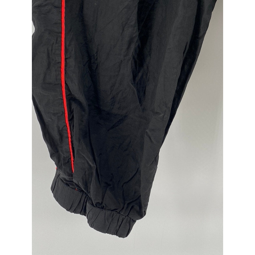 SHIEN Women's Black-Red Striped Pull-On Active Cargo Jogger Pants SZ M(US6)