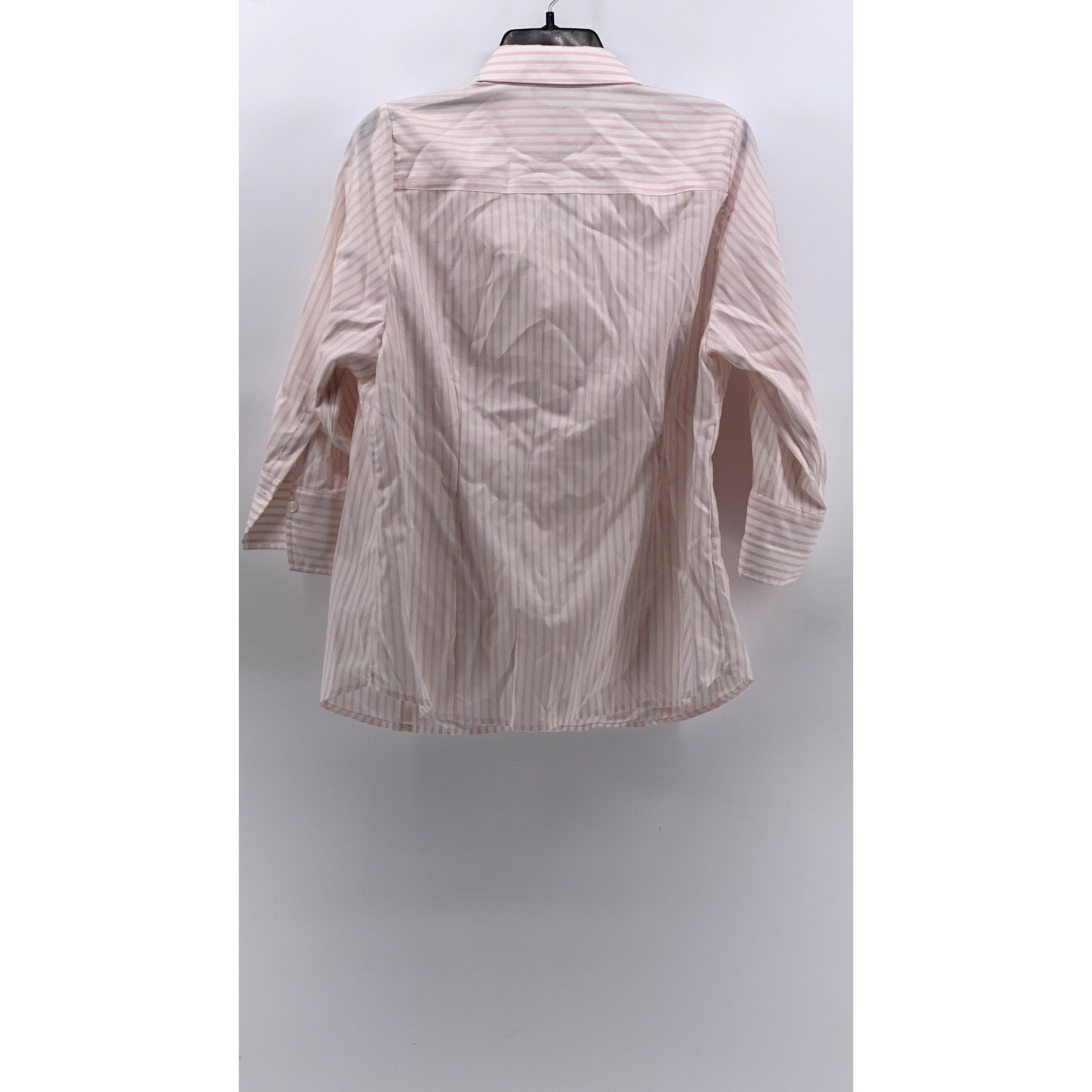 JONES NEW YORK Women's Plus Pink Striped Button-Up Long Sleeve Top SZ 2X