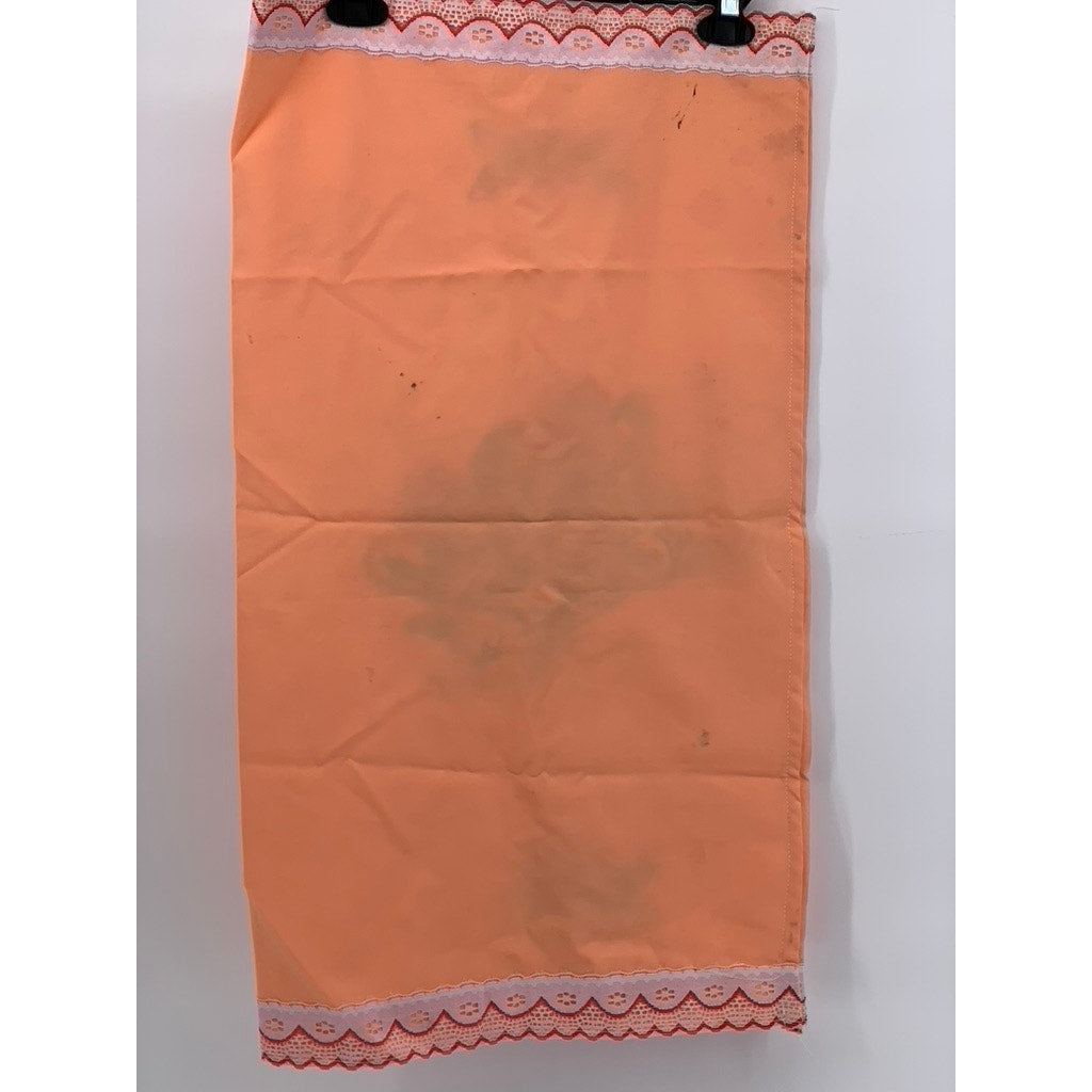 UNBRANDED Peach Embroidered Floral Pillow Case
